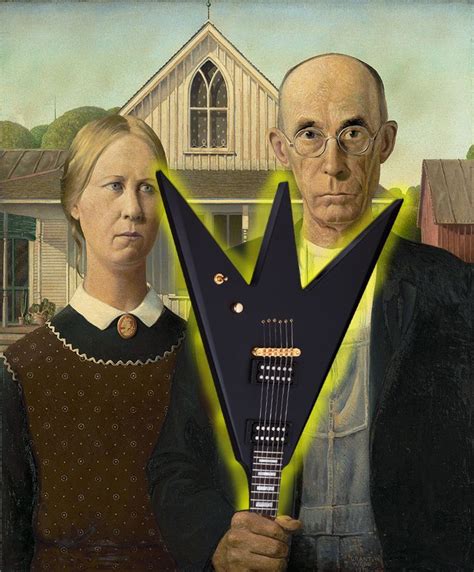 American Gothic Guitar Glow By Vincegotera American Gothic Parody