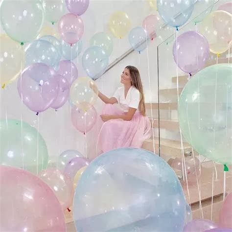 50 Globos Cristal Transparentes Latex 12