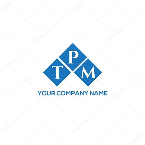 Diseño Del Logotipo De La Letra Tpm Sobre Fondo Blanco Tpm Iniciales