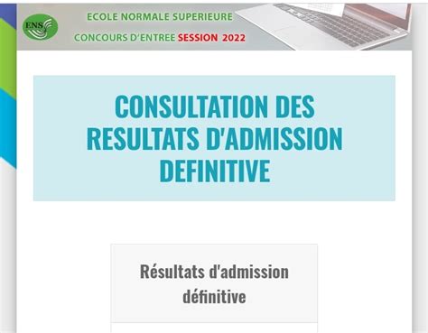 R Sultats D Admission D Finitive Du Concours Ens Sur Ens Laatech