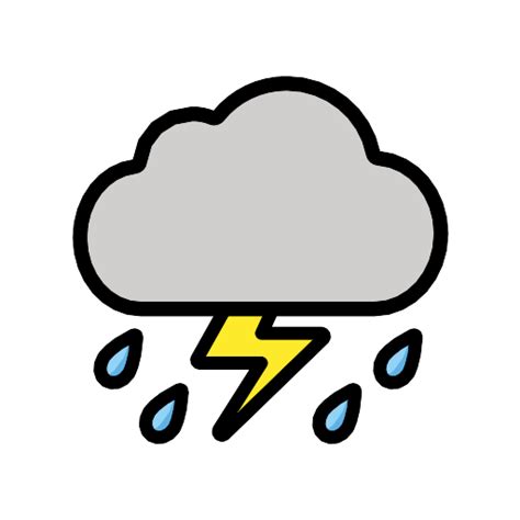 Cloud With Lightning And Rain Vector Svg Icon Png Repo Free Png Icons