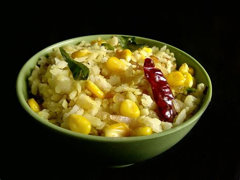 Blend with Spices: Corn Poha ~ Beaten Rice with Corn