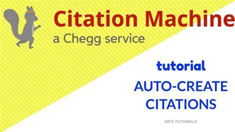 Citation Machine Tutorial For Automatic Citation Generation Youtube