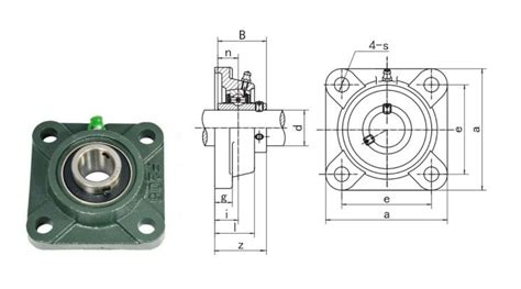 Ucf201 Four Bolt Square Flange Pillow Block Bearing Ucf201 Bearing 12xx Hubei Parts Service