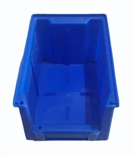 Rectangular Blue Plastic Bin Crate For Industrial Outer Dimension