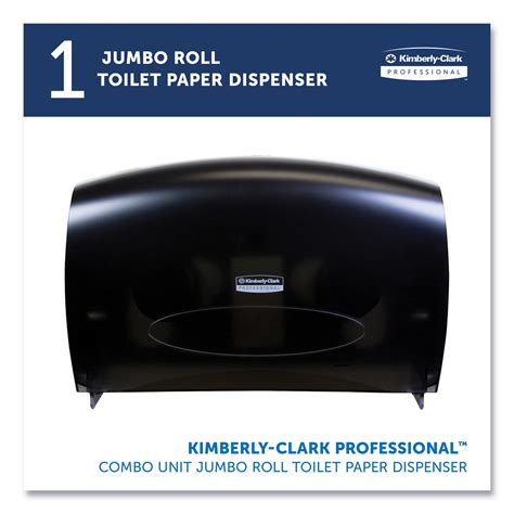 Kimberly Clark Professional Cored Jrt Jumbo Combo Tissue Dispenser 204 X 58 X 131 Smoke