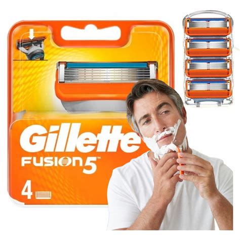 4x GILLETTE FUSION5 OSTRZA WYMIENNE DO MASZYNKI DO GOLENIA GILLETE