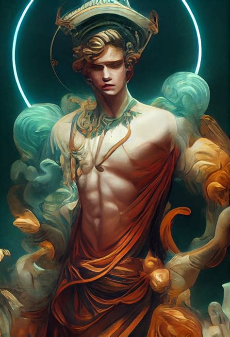 Prompthunt Hermes The God Of The Messenger Handsome God Cosmic Evil