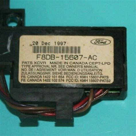 F Db Ac Ford F Anti Theft Pats Transceiver