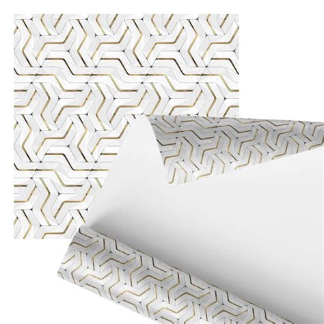 Papel de Parede Adesivo Geométrico 3d Dourado Metálico 2 80m