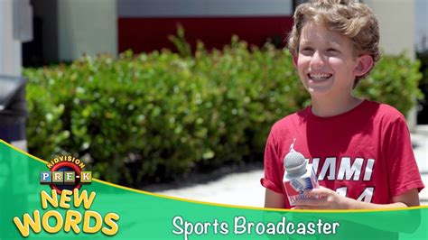 A Day With A Sports Broadcaster New Words Kidvision Pre K Youtube