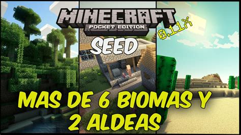 Seed Mas De Biomas Juntos Aldeas Minecraft Pe Youtube