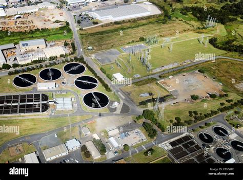 Wastewater Treatment In The Wastewater Treatment Plant Hi Res Stock