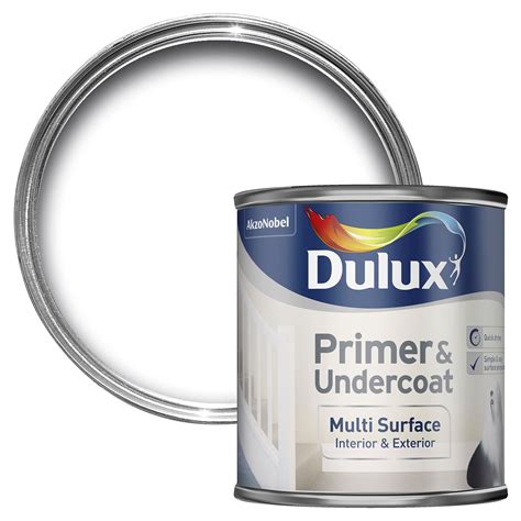 Dulux White Multi Surface Primer And Undercoat 0 25l Departments Diy At Bandq