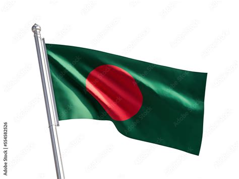 3d flag pole of bangladesh illustration Stock Illustration | Adobe Stock