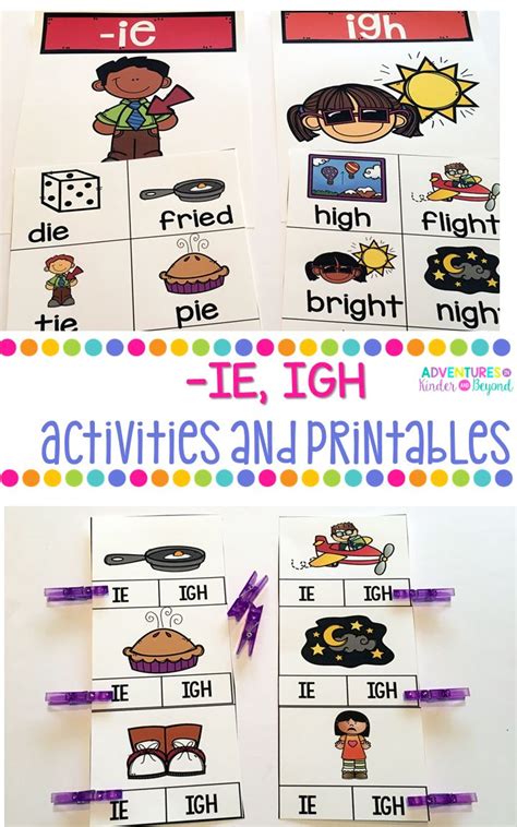 Ie Igh Activities This Resource Focuses On Long Vowel I Sound Spelled