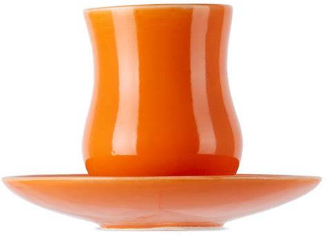 Orange Tea Cup Saucer Set By Paula Canovas Del Vas On Sale