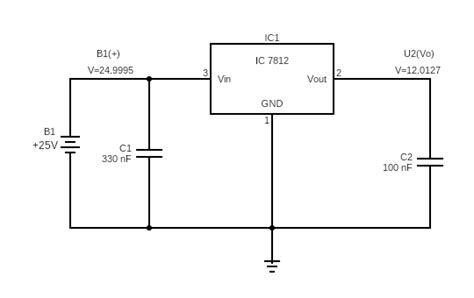 7812 Pinout Lm7812 Voltage Regulator Circuit Pin Configuration