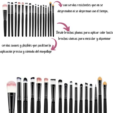 20 Brochas De Maquillaje KIt Makeup Kroma Space