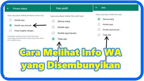 Cara Melihat Info Wa Yang Disembunyikan Mocipay