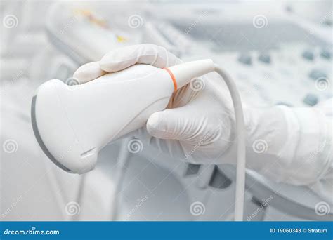 Ultrasound medical device stock photo. Image of care - 19060348