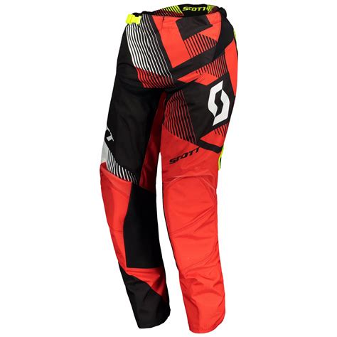 Pantal N De Motocross Scott Dirt Rojo Negro Motoblouz Es