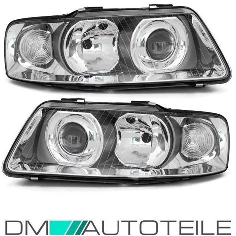 Set Audi A3 8L 8L1 Clear Glass Headlights Left Right 00 03 H7 H1 4x