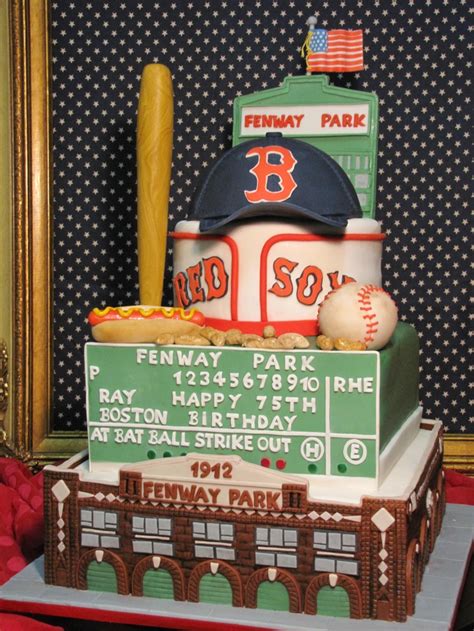 Sox Cake Red Sox Cake Fenway Park Boston Red Sox Cake