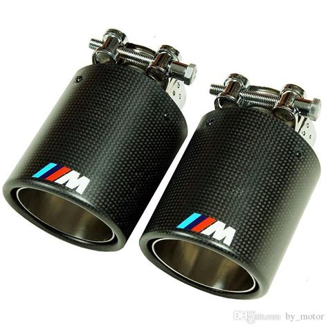 M Sport Style Real Carbon Fiber Quad Exhaust Muffler Tips Pip