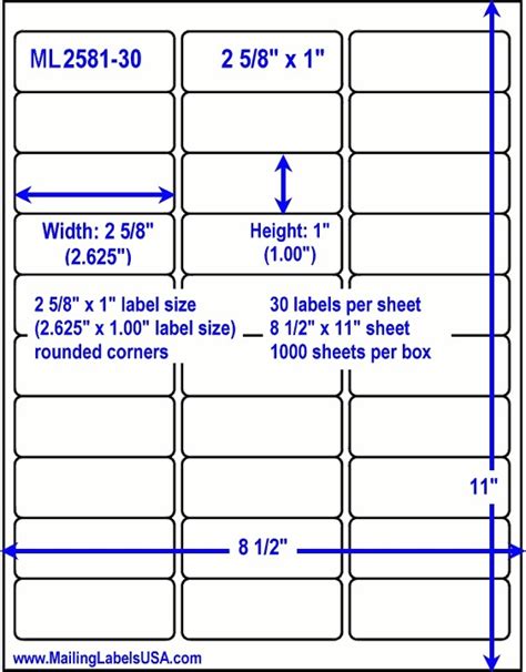 Avery Address Labels Template 18660 Williamson