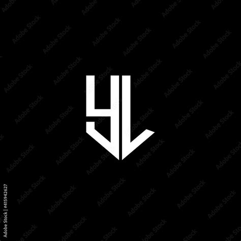 Yl Letter Logo Design With Black Background In Illustrator Vector Logo