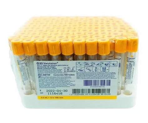 Tubo Vacutainer Amarillo Marca Bd Env O Gratis