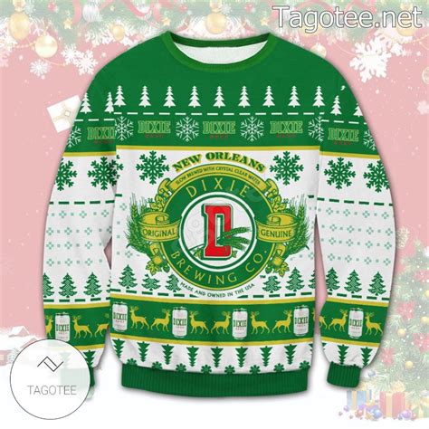 New Orleans Brewery Dixie Beer Logo Holiday Ugly Christmas Sweater ...