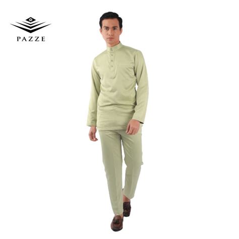 Baju Melayu Slim Fit Pazze Saiz Xxl Men S Fashion Muslim Wear Baju