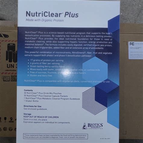 Biotics Research Nutriclear Plus Day Metabolic Cleanse Program Ebay