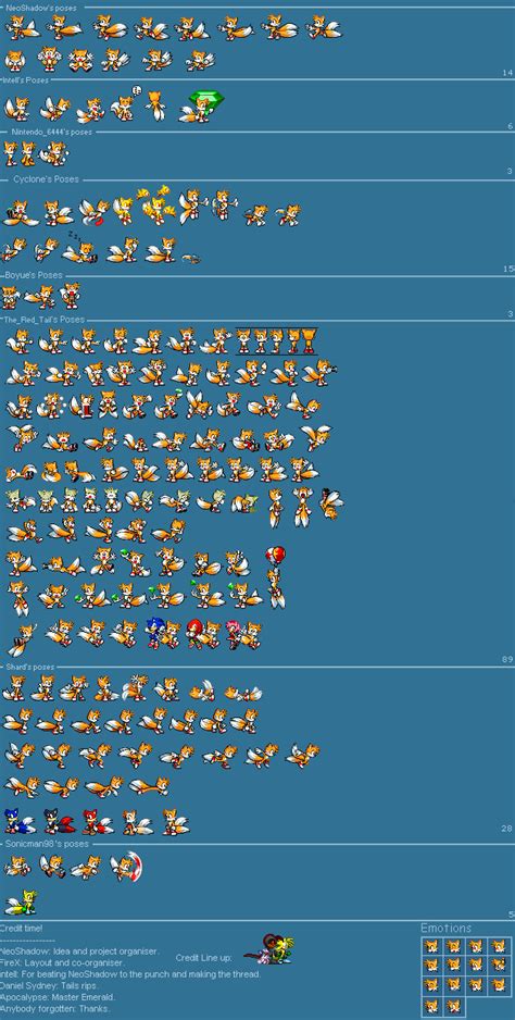 Custom Tails Sprites by Sonicman98 on DeviantArt