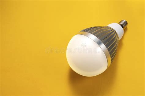 Powerful Led Bulb Lamp With Cooling Radiator Closeup Image Concept