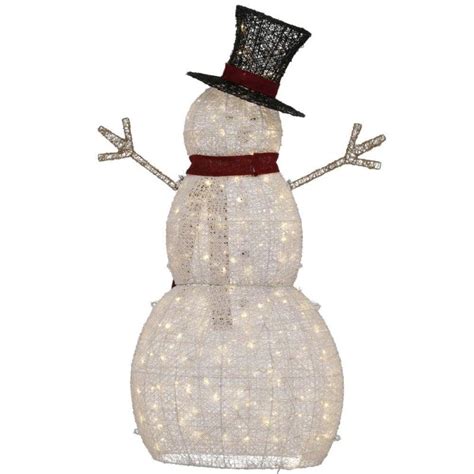 5 Ft Warm White Led Snowman Holiday Yard Decoration Lamouren Online