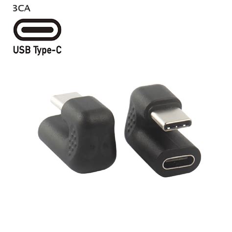 3ca 180 Degree Right Angle Usb 31 Type C Male To Female Usb C Converter Adapter 3c Shopee