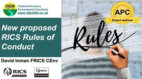 New Proposed Rics Rules Of Conduct For Members And Firms Youtube