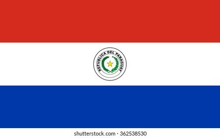 Flag Paraguay Original Colors Stock Vector (Royalty Free) 1724985229