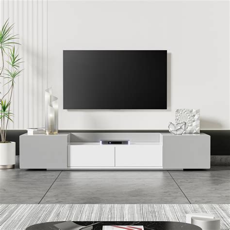 EUROCO Modern TV Stand for 70" TV with Large Storage Space, Magnetic ...