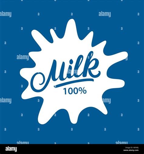 Milch Handgeschriebenen Schriftzug Logo Beschriftung Oder Abzeichen