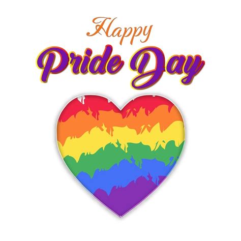 Premium Vector Happy Pride Day With Rainbow Flag Colorful Pride Flag