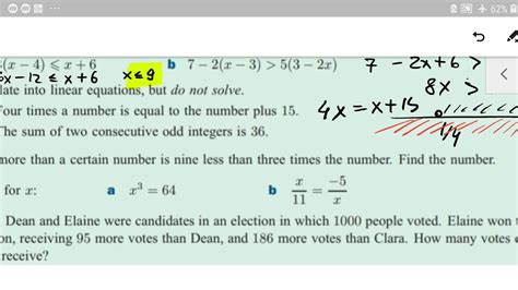 Gcse Maths Algebra Revision 2 Linear Equations And Inequalities Power Equations And