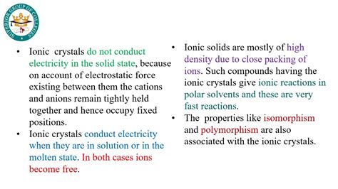 1st Year Chemistry Chp 4 Lecture 15 Classification Of Solidsionic Solidsproperties Nacl