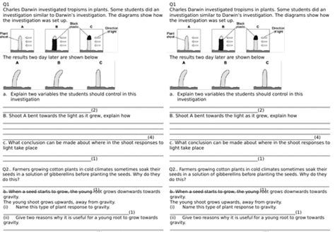 Aqa Gcse Plant Hormones And Their Uses Teaching Resources