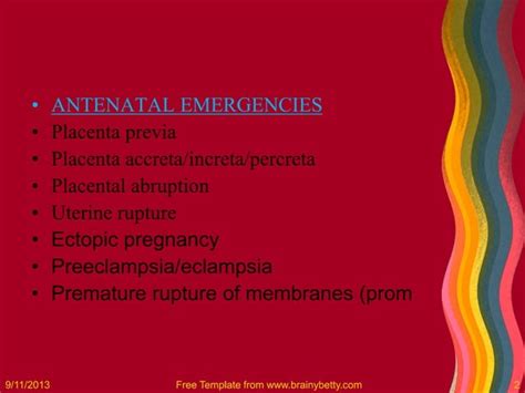 Obstetrical Emergenciesobsandgyneemergency Ppt