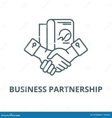 Business Partnership Vector Line Icon, Linear Concept, Outline Sign