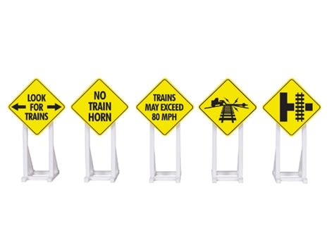 Grzyboski's Train Store: Railroad Signs 5-pack